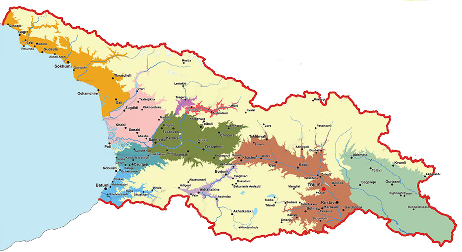 Regions of Viticulture in Georgia